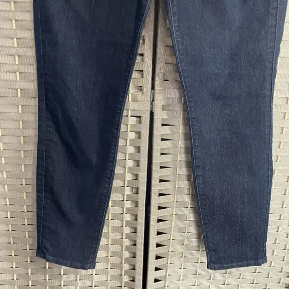 Loft CURVY HIGH-WAIST SKINNY ANKLE Jeans Size 29/8 Medium Wash Blue Stretch EUC - Picture 4 of 10